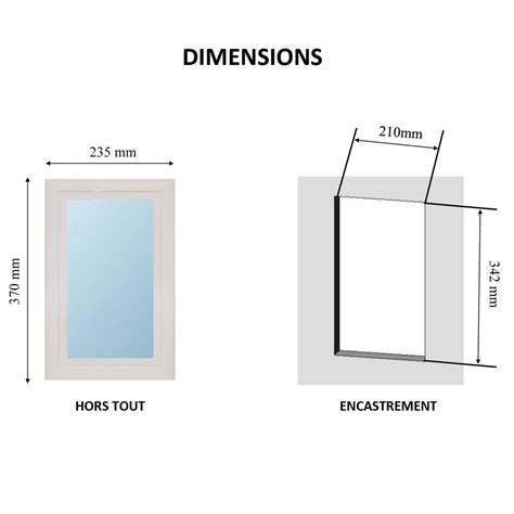 Hublot pvc rectangle pour porte de garage 